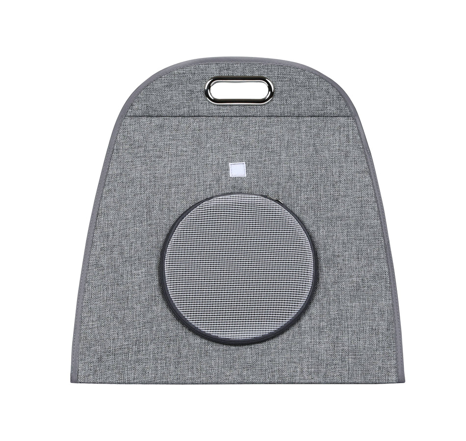 Wouapy Le Triangle casuta pliabila cu suprafata de zgariat pentru pisici, 42 x 30 x 41.5 cm
