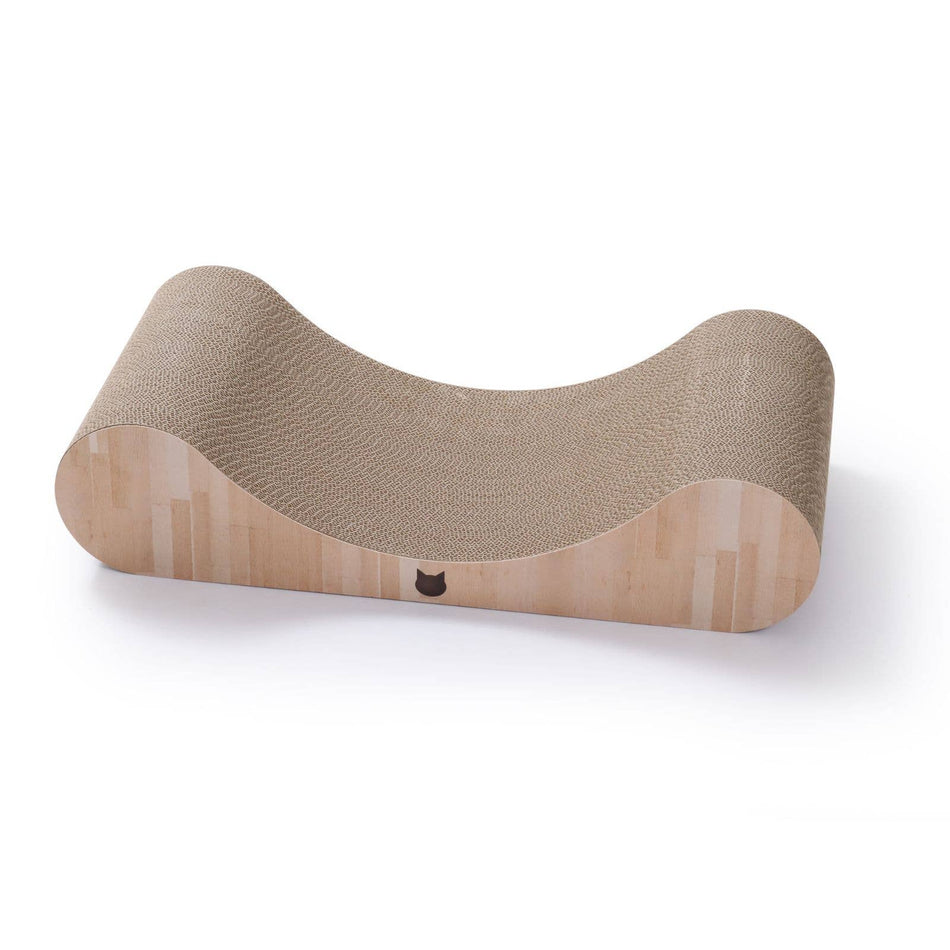 Necoichi lounge curbat pentru pisici, carton pentru zgariat, Oak