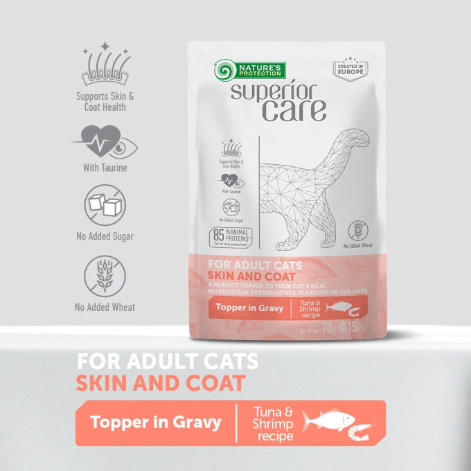Nature's Protection topper Skin & Coat ton si creveti, 70 g