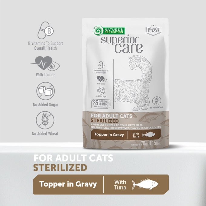 Nature's Protection Sterilised topper cu ton, 70 g