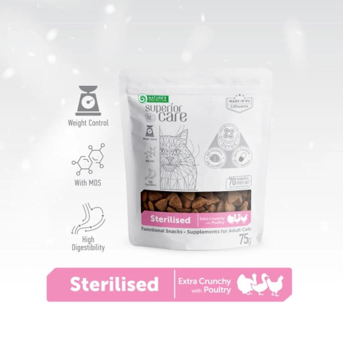 Nature's Protection recompense Sterilised cu pasare, 75 g