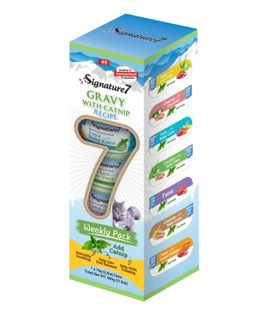Signature7 Variety Pack hrana umeda pentru pisici cu ton si pui in sos, 7x70 g